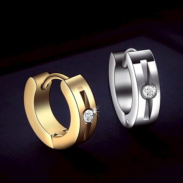 男士耳釘耳扣潮男嘻哈簡約韓版個性輕奢小眾鈦鋼學生潮牌耳環耳飾