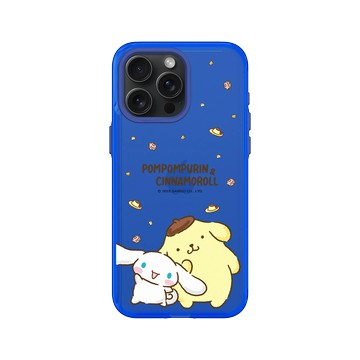 iPhone 15 Pro Max Clear 激光藍 - 三麗鷗-布丁狗＆大耳狗綜合圖 Mix Characters - 食物系列-甜點世界