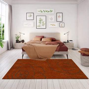 比利時 玫瑰仿羊毛地毯 200x290cm