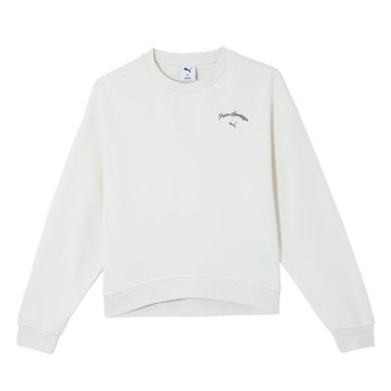 PUMA 長袖上衣 女 大學T 亞規 SPORTS LEGACY 白 63253692