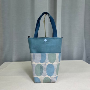 環保飲料散步包 - 防潑水內裏 可手提/肩側背 - 淺藍色系