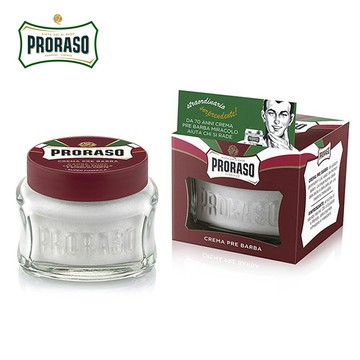 Proraso 檀香 鬍前軟化膏（紅標）鬍前膏 鬍前霜 鬍前乳 鬍子鬍鬚鬍根軟化 男性除毛膏 男士男生刮鬍除毛刮鬍膏 男