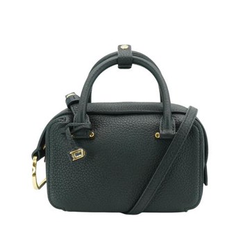 Delvaux 展示品 Cool Box Nano 粒面皮革金扣二用包(黑)