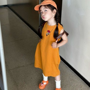 🎀biubiu童裝🎀女童連衣裙夏裝新款兒童夏季過膝裙子中小童巨好看無袖公主裙
