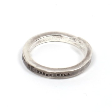 日本AMP JAPAN Let It Be復古立體方型純銀戒指手工日本製14碼-小(預購)13AJ-383