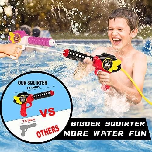 Pack Toddler Pool Floats with Squirt Gun, Inflatable Pool Toys for Kids,