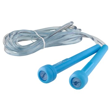 TROPS特波士 透明實心跳繩  繩長240cm  繩徑約5mm  藍色(袋裝)  1個