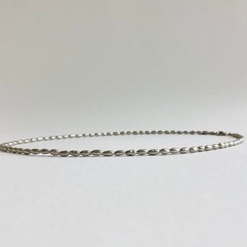 玻璃巴洛克珍珠中長項鍊 / 約 3x6mm 長約 50cm + 5cm / 淺法式灰 / 日本製造