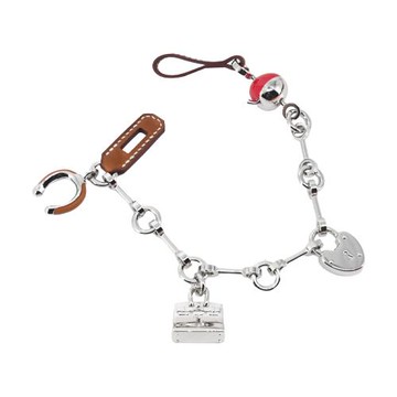 Hermes 愛馬仕 Bijou de Sac藍盒子限定 馬蹄&蘋果金屬吊飾(紅)