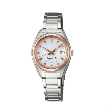 agnes b V137-0BJ0S(BY2002P1)法式浪漫太陽能腕錶/白面28mm｜樂天全館特惠中★指定刷卡回饋10%