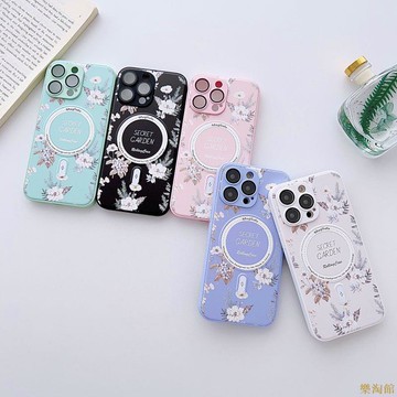 手機保護殼 適用於磁吸彩繪手機殼iPhone 14 ProMax 全包鏡頭保護殼 i13 i12 i11 ProMax 防摔殼 14 Pr
