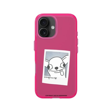 iPhone 16 Clear 粉漾桃 - Godgwawa 變種吉娃娃 - 拍立吉
