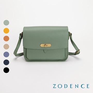 ZODENCE RENEE進口真皮水滴釦方型斜背包
