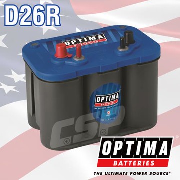 船用蓄電池 Optima藍D26R 船用電池 海運鉛酸電池 拖曳傘 充電速度快速 抗高溫 歐帝瑪815CCA