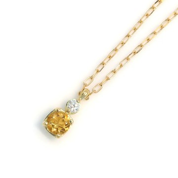 【BIZOUX】Rizette 黃水晶與鑽石 K18黃金 項