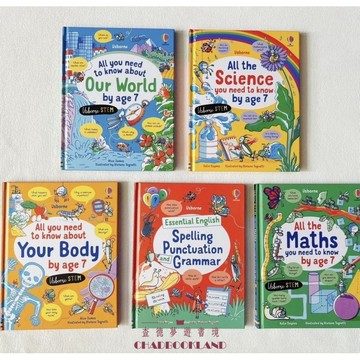 【查德書境】All You Need to Know by age 7 七歲前你需要知道的 英語數學語法科普 五本 全彩