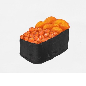 American Explorer 美國探險家 印花T恤(客製商品無法退換) 圓領 美國棉 T-Shirt 獨家設計款 棉質 短袖 -鮭魚卵海膽壽司