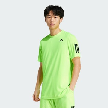 adidas 愛迪達 短袖上衣 男 訓練 慢跑 吸濕排汗 國際碼 CLUB 3STR TEE 螢光綠 JG0979