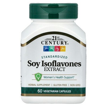 21st Century, 大豆異黃酮提取物、標準化、60 粒素食膠囊（每粒膠囊 50 毫克）