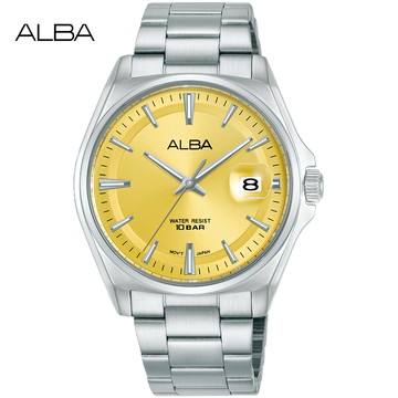 ALBA 雅柏 簡約都會時尚男錶/黃X銀/39mm (VJ42-X385Y/AS9V95X1)