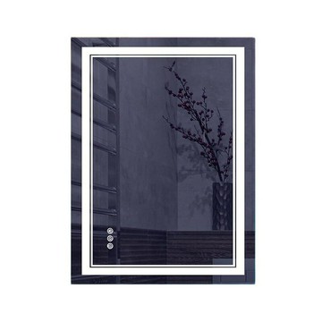 跨境智能浴室鏡子掛墻式led燈鏡彩色燈帶框防霧化妝鏡衛生間鏡子[DD150110]