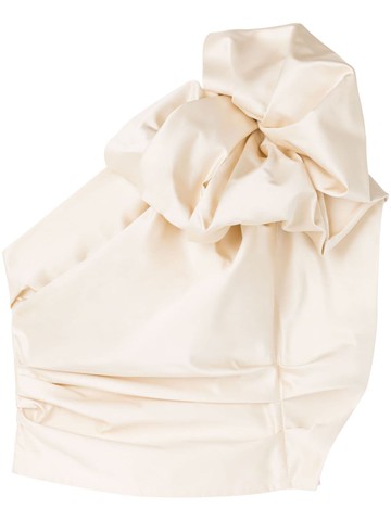 AZ FACTORY - Wisteria flora-ruffle top - women - Polyester - 36 - Neutrals