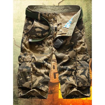 Loose Short Khaki Shorts Plus Size迷彩工裝短褲多袋五分休閑褲