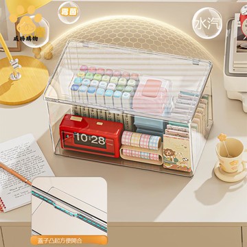 【威勝購物】免運 收納盒家用 宿舍化妝品桌面客廳整理盒子臥室塑料透明抽屜式 儲物盒限時特惠【W10/2】