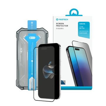 【MOZTECH】 iPhone防窺晶霧貼(15 ProMax)