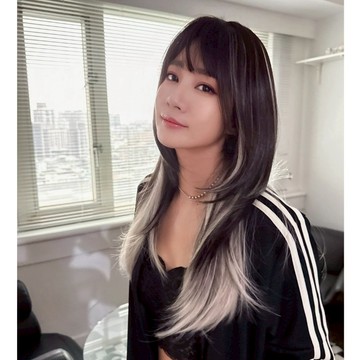 台灣現貨 魔髮樂 全頂假髮 挑染長髮C0528︱黑茶挑冷灰 狼尾頭 個性挑染 層次剪裁 修飾臉型 蓬鬆自然 女生假髮