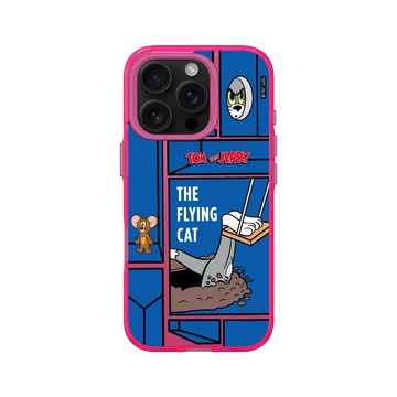 iPhone 16 Pro Clear 粉漾桃 - 湯姆貓與傑利鼠 Tom and Jerry - The Flying Cat