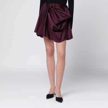 Mauve draped mini skirt
