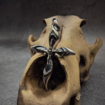 奇想系列【魔焰十字】925純銀墜飾|十字架 火焰