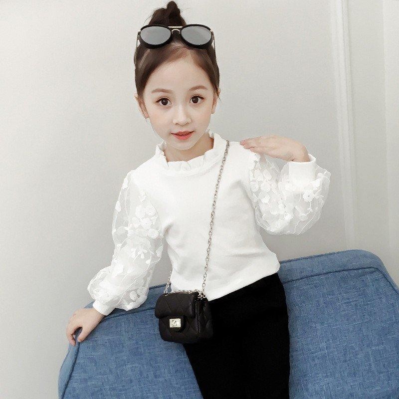 最安値 ペプラム パフスリーブ トップス 子供服 韓国 90 女の子 半袖