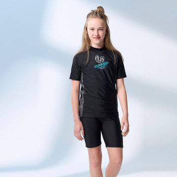 MIT 大童短袖兩件式防曬 泳裝 男女童適穿