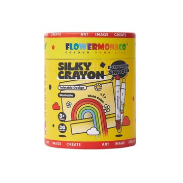 【AFAMIC 艾法】36色-Flowermonaco 環保無毒水洗絲滑慕斯蠟筆(無毒蠟筆 水洗蠟筆 兒童蠟筆 浴室蠟筆)