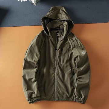 秋季新品外貿工廠訂單男士戶外運動休閑防風防水連帽沖鋒夾克外套