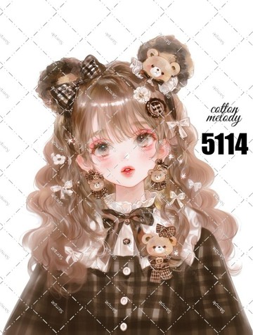original sticker no.5114 人物貼紙 原創貼紙 原創人物貼紙 裝飾貼紙 cotton melody