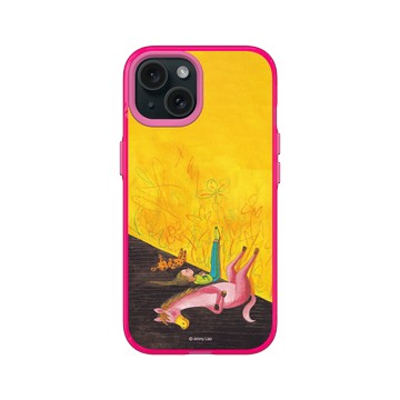 iPhone 15 Clear 粉漾桃 - 幾米 Jimmy Liao - 我的錯都是大人的錯-塗鴉