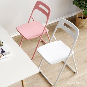 ??快速出貨?? 附發票 【廠家免運】折疊椅子凳子靠背塑料便攜簡約宿捨創意電腦辦公家用戶外成人餐椅