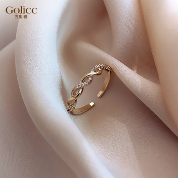 【Gulicc】戒指 麻花開口戒子