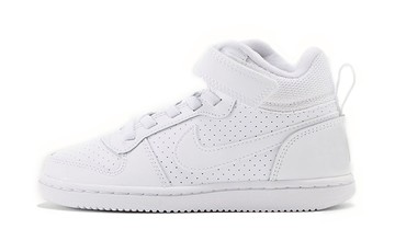 PS NIKE COURT BOROUGH MID-TOP SNEAKERS WHITE
