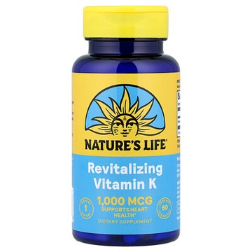 Nature's Life, 維生素 K，1,000 微克，50 粒素食膠囊