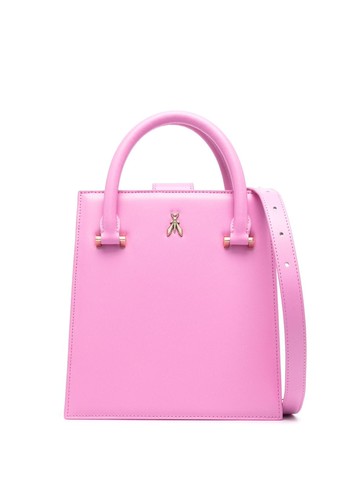 Patrizia Pepe - logo-plaque leather bag - women - Calf Leather/Polyester - One Size - Pink