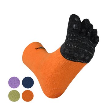 JUNIPER MIT台灣製造竹碳抑臭止滑運動休閒中筒五趾襪 TJP011