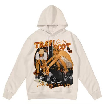 travis scott 水洗帽t 做舊帽t 美式復古帽t 重磅連帽衛衣 水洗連帽上衣 男女同款 可客訂圖案 寬鬆落肩款