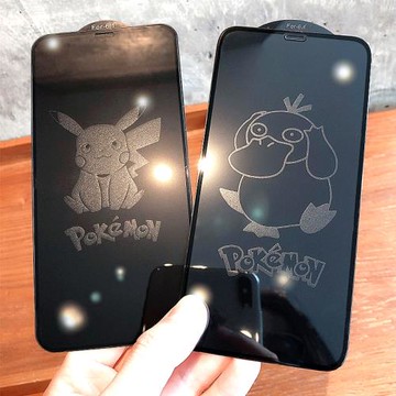 皮卡丘適用iPhone16promax息影鋼化膜15全屏覆蓋14pro手機貼膜13MaX卡通可愛12蘋果13新款14保護16plus防爆膜