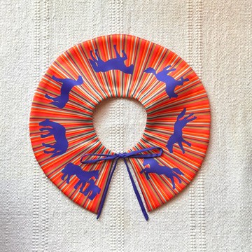 新年限定 煙花小馬-竹綻萬象新 原創 兒童 裝飾假領