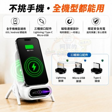 便攜手機充電座 升級版 適用蘋果/安卓 需要手機支持無線充電 磁吸手機支架 充電手機支架 懶人立式支架 P7 隔日達