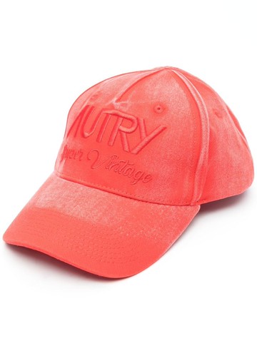 Autry - Super Vintage logo-embroidered cap - men - Cotton - One Size - Orange